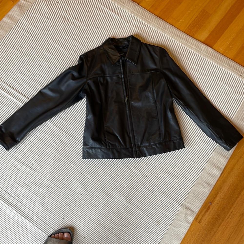 The Gap women leather jacket size medium